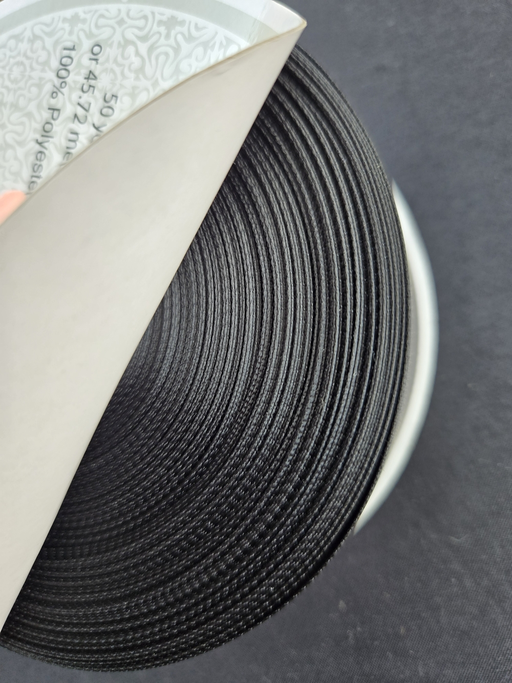 Black Grosgrain Ribbon Roll
